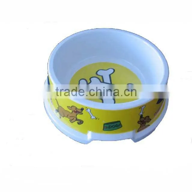 Round cheap plastic pet feeder melamine dog bowl