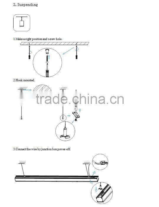 High Lumens Super Linear LED light use for Supermarket/ Shopping center/Food shop