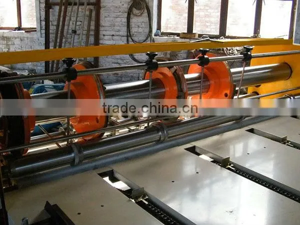 China paper board open the grooving , cutting the corner and rolling the line machine