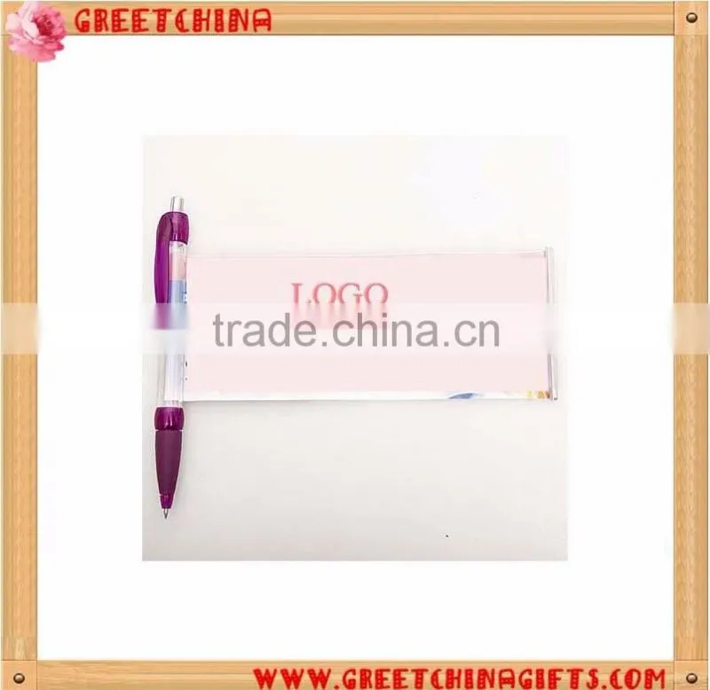 Promotional Pulling Picture Retractable Banner Ballpoint Pen With OEM Service