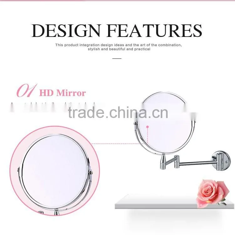 Bathroom magnifying wall shaving mirror