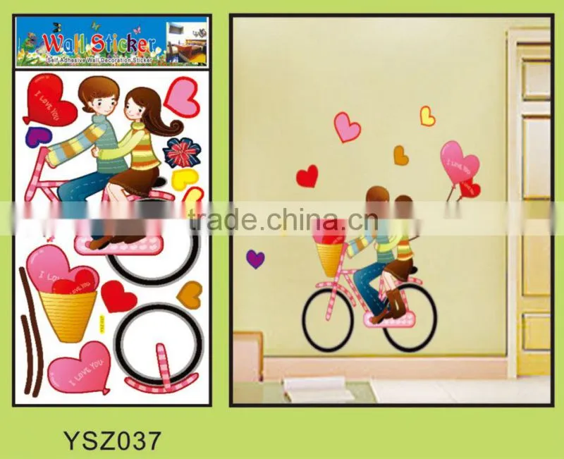2014 hot sale custom removable 3d wall sticker,pvc vinyl removable wall sticker