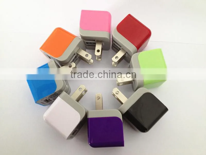 For Samsung for iPhone universal home charger 5V 1A US folding plug travel wall charger with lead-free material