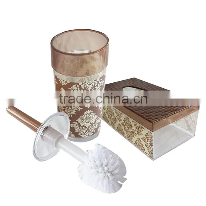 bath set tissue paper box and toilet brush holder