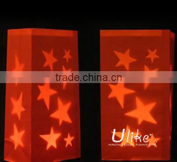 fireproof paper candle bags Printed luminary candle bags