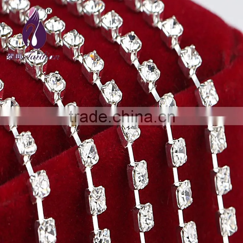 ss22 gold Single row Rhinestone cup chain for Garment Decoration Bags Nail Art