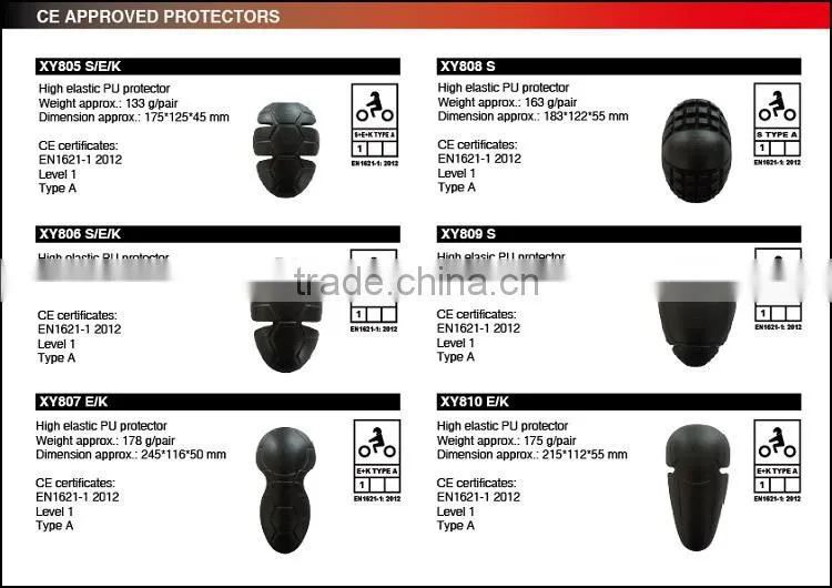 CE approved insert knee protector for motorcycle pants