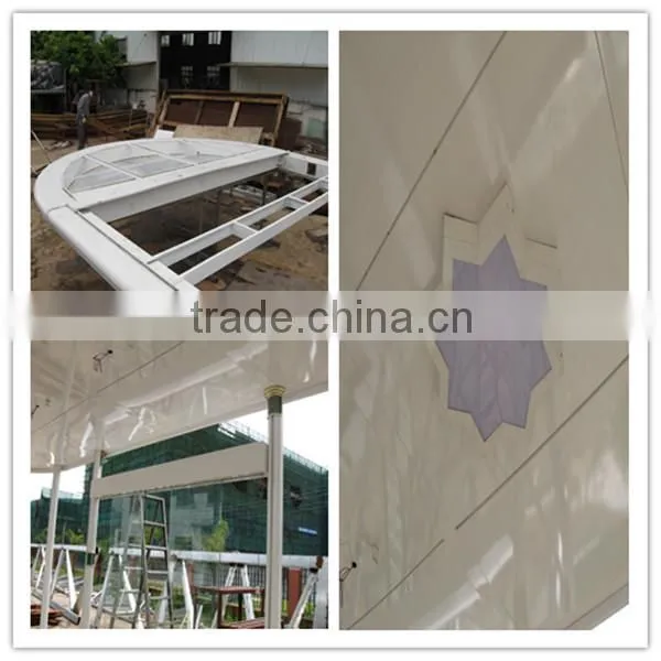 Modern Style Stainless Steel or Aluminum Bus Stop Shelter with Waiting Chair for City / Town Construction