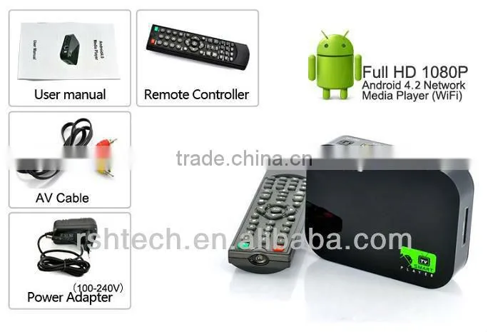 Android 4.2 smart IPTV box XBMC box hd media player ,OEM/ODM orders welcomed ,supports goolge TV market