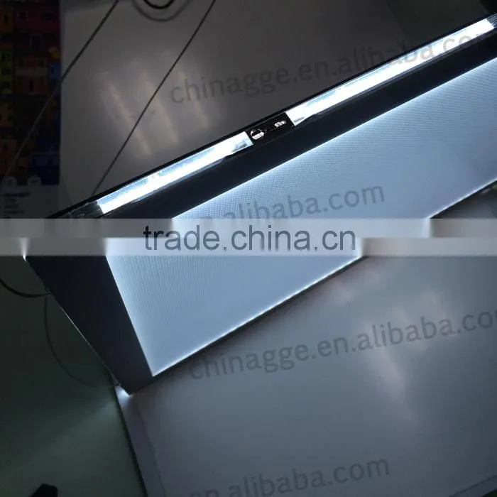 Super Slim Acrylic Real Estate Agents Display LED Window Light Pockets