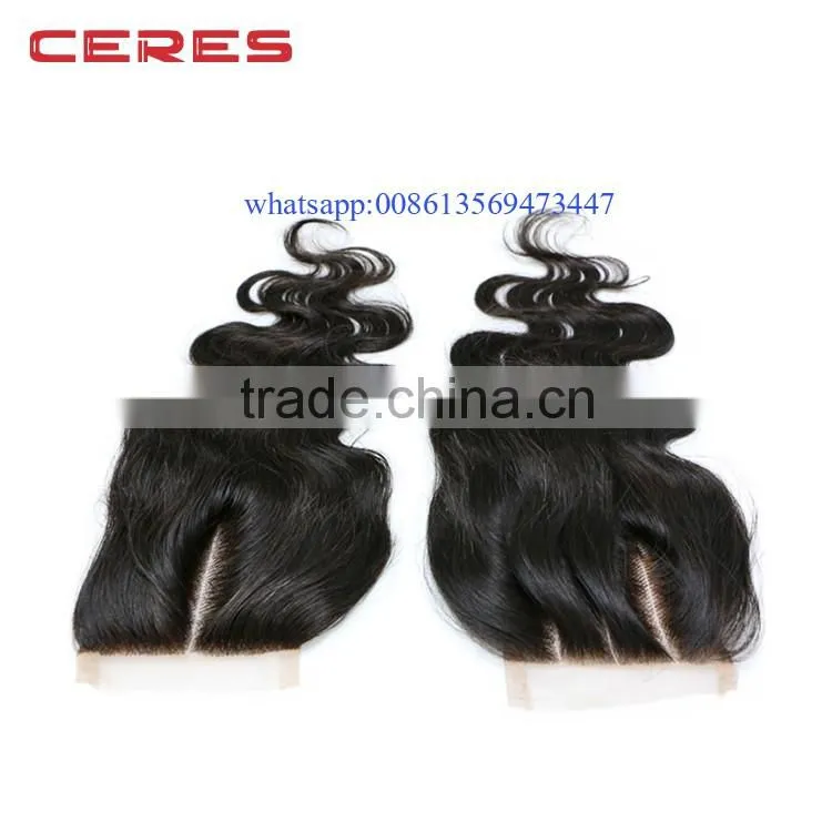 Fast Shipping 100% Full Cuticle cheap lace Indian Hair Silk Base Closures