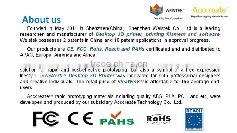 2015 good repution and high accuracy desktop 3d printer and 3d printer china with touch screen