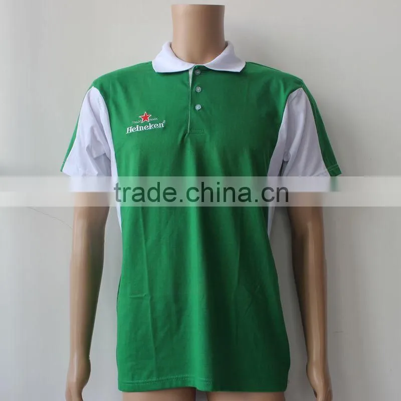 High quality advertisement double color polo t shirt embroidery,men polo shirts