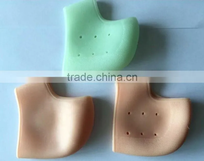 Gel spa heel protector socks silicone gel socks for foot care