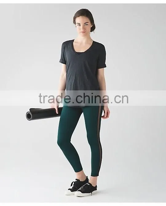 Custom fashion style breathable fitness yoga pants for women sportswear style apparel