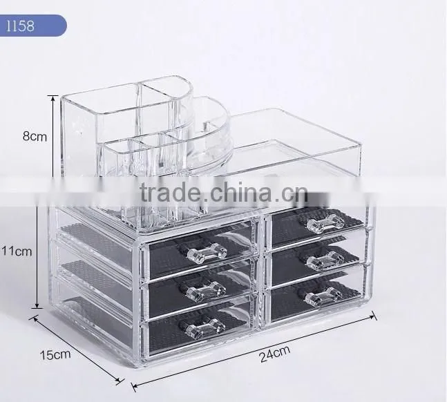 Hot sale acrylic jewelry & cosmetic storage display boxes