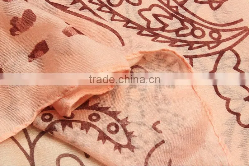 leopard paisley design hot selling 100 cotton hijab