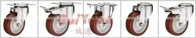 Stainless Steel Single Bolt Hole Fixing Castors
