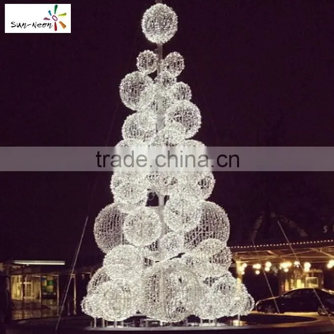 New design holiday time artificial trees with ball in different size with high quality make ball tree nice christmas wire tree