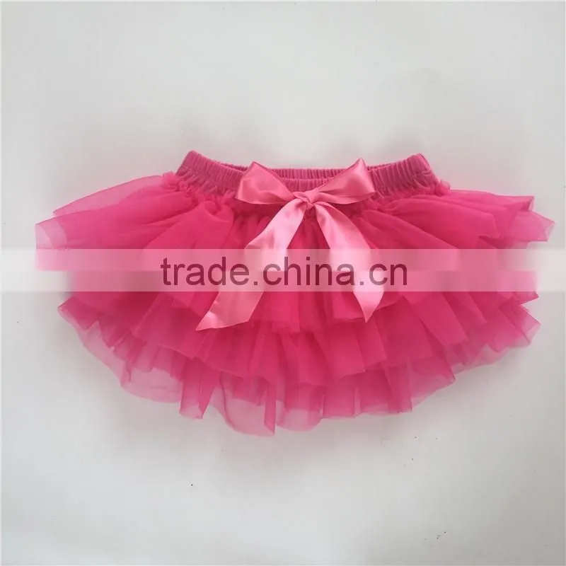 Kaiya latest chiffon cotton solid colors wholesale baby ruffle bloomers
