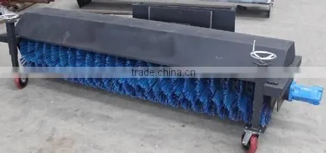 Self powered municipal snow removing sweeper brush road sweeping brush