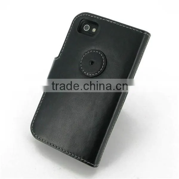 Classic Black PU Leather Stand Case Cover for blackberry z30 case Screen Protector