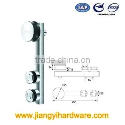 Stainless steel top hung sliding door system