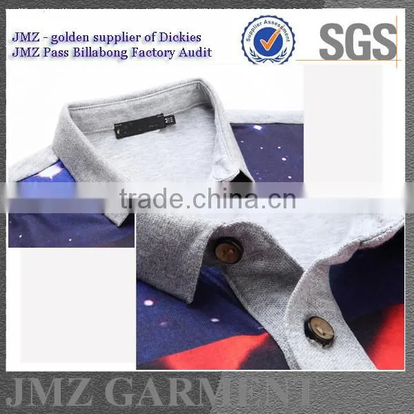 OEM new design 3d printing mens polo t shirts