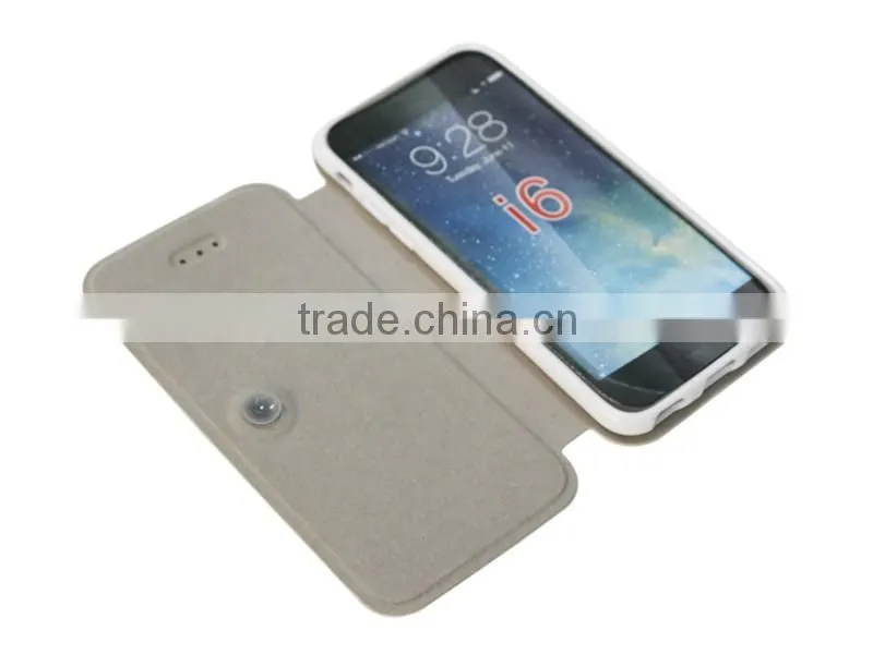 Colorful handheld super slim cheap pu leather magic closure phone cover for iphone 6