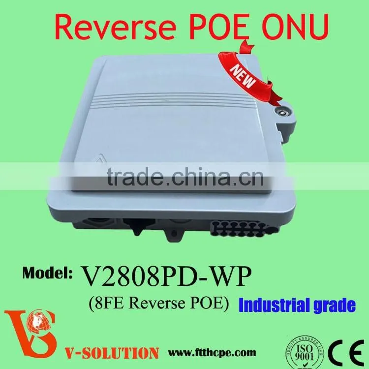 EPON 8FE+Reverse PoE Waterproof GEPON Network FTTH Outdoor Device