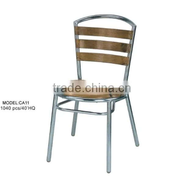 outdoor aluminum wooden chair