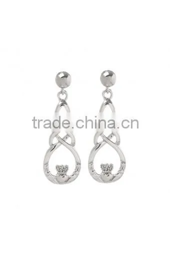 2015 New Silver Jewelry Celtic Warrior Stud Earrings