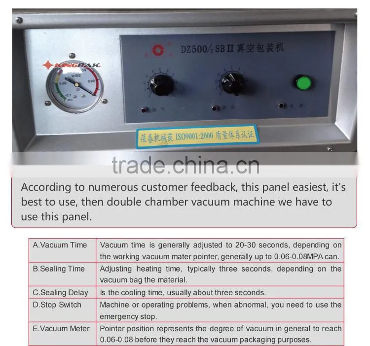 DZ500/2SBII Double Chamber Meat And Chicken Vacuum Packing Machine