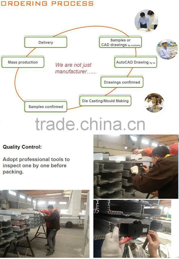 Wow!!!6063T6 powder coated aluminium profile extrusion to make door and window frame, u channel aluminium bottom frame for glass