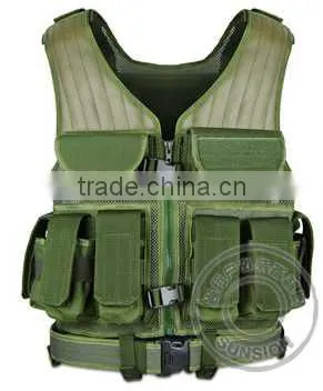 Multi-function Tactical Vest with nylon fabric with ISO and SGS Standard
