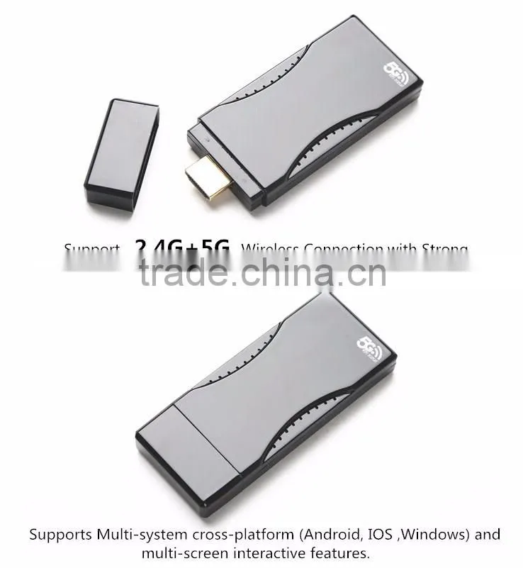 RT1185 2.4G TV Dongle 1080p Miracast DLNA Airplay WiFi Display Receiver Supports 5G WiFi Compatible with iOS9 Android