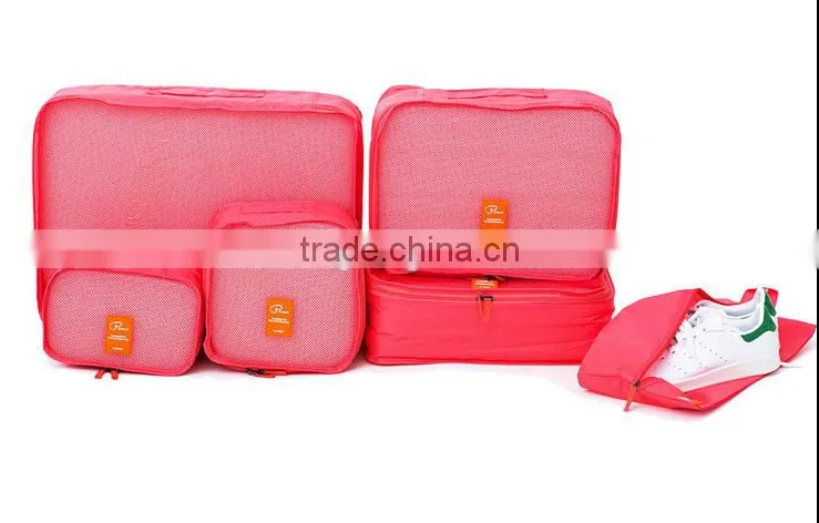 Hot selling 6 pcs Luggage Organizer Travel Storage Bags