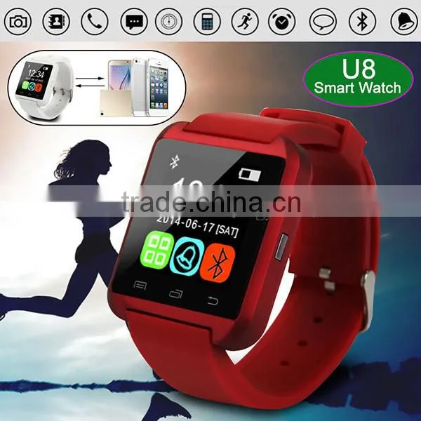 Smart IOS Android U8 Watch Phone 3G Wifi for Samsung for iPhone for HTC Red