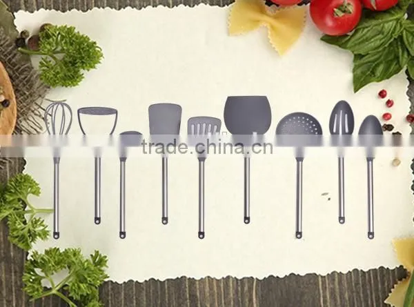 Stainless Steel Handle Nylon Cooking Utensil Sets