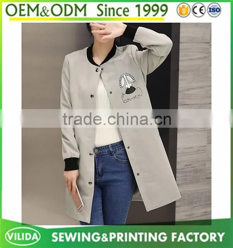 wholesale cheap price womens coat custom new design women's long coat