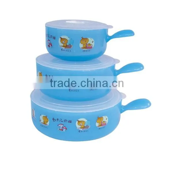Heatable Plastic Noodle Bowl WIth Lid