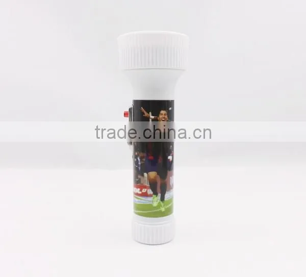colors promotion portable AAA dry battery led plastic flashlight