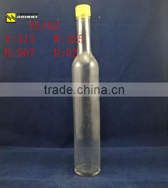 custom made clear long glass craft for red wine