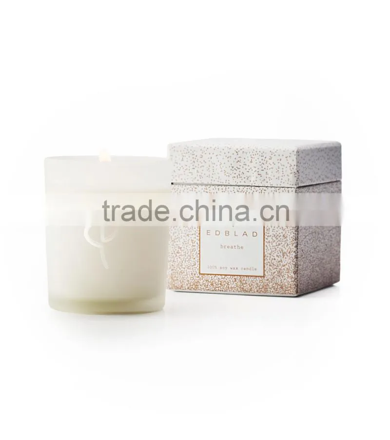 Breathe Natural Mini Scented Soy wax Candle in small glass jar