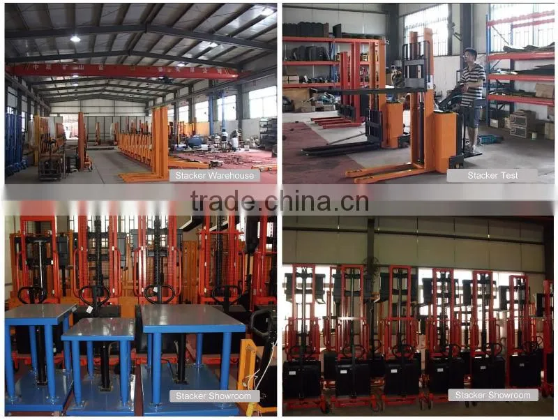 1400kg 2-Stage Wide legs 3300mm Electric Pallet Stacker CDD14-920