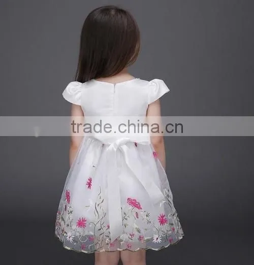 2016 Europe stylish sweet baby children wedding dress handmade embroidered children clothing 2016 girls dress