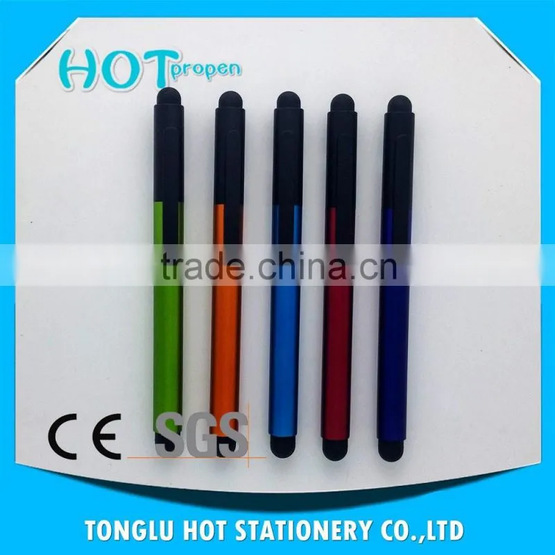 promotional plug screen touch ball pen with mobile phone support
