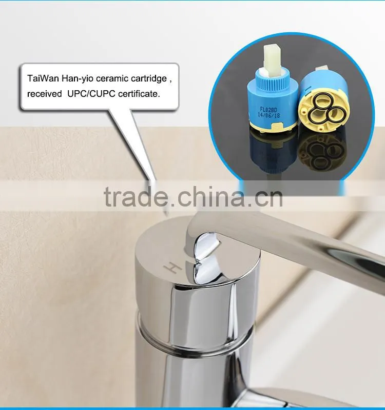 2-way Curved Wash Mixer Water BrassBasin Faucet