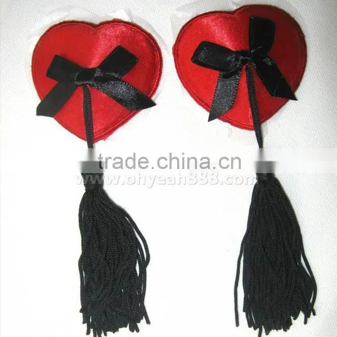 Fashion single design red heart sexy decorative nipple cover