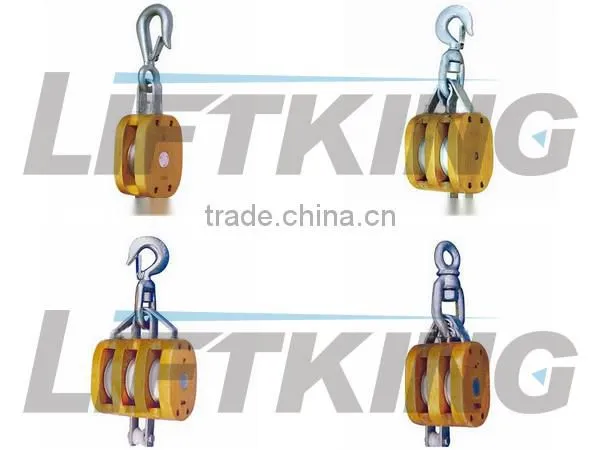 wooden pulley block